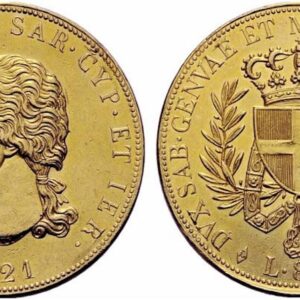 REGNO DI SARDEGNA - Vittorio Emanuele I, 1802-1821. - 80 Lire 1821 Torino