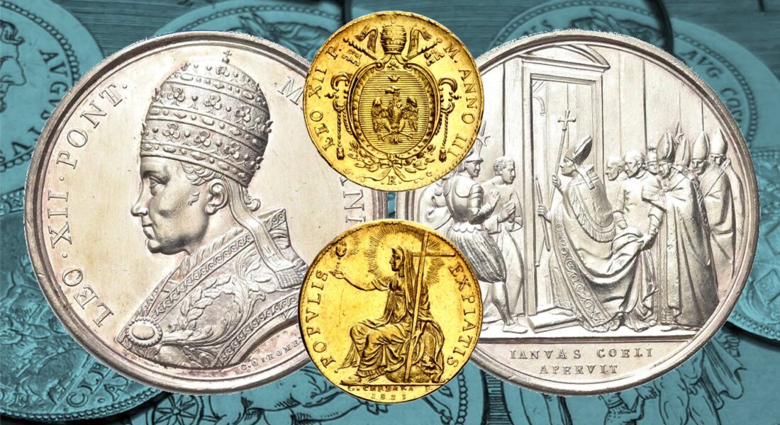 Leone XII, tante medaglie e una moneta per l’ANNO SANTO 1825